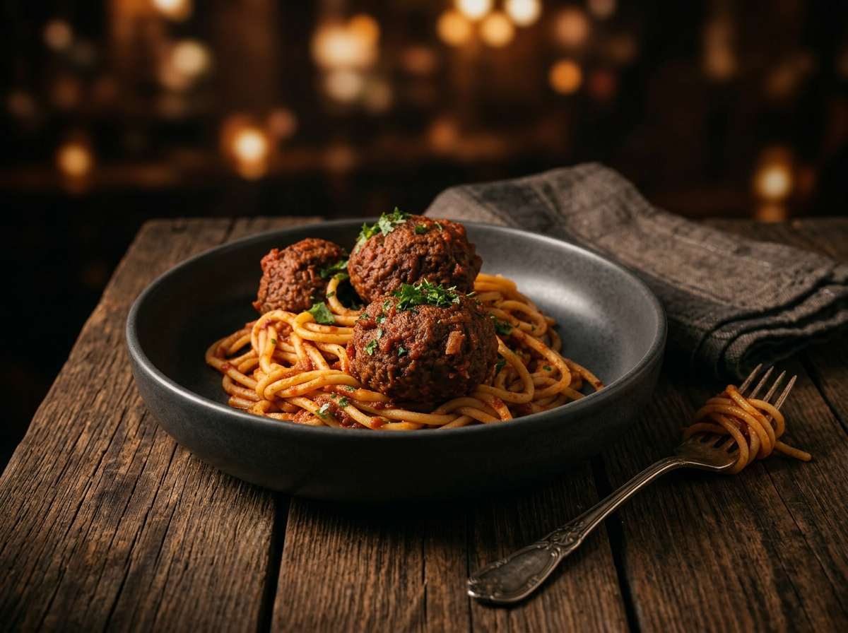 Spaghetti & Meatballs — Beef kosher ready meal